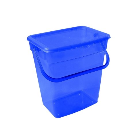 Pojemnik na proszek Plast Team 10L transparentny granatowy Pojemnik na proszek Plast Team 10L transparentny granatowy