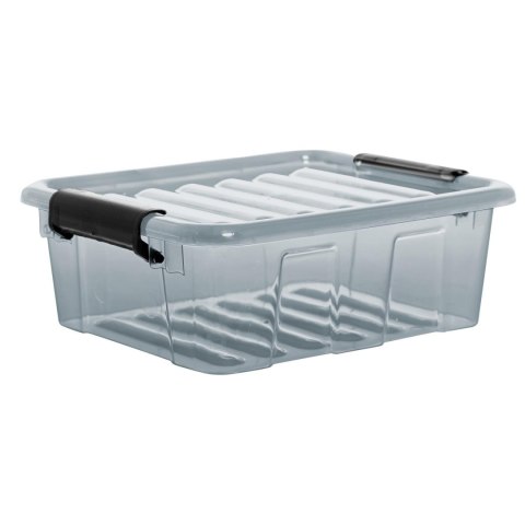 Pojemnik z pokrywą Plast Team Home Box 1,6L transparentny szary Pojemnik z pokrywą Plast Team Home Box 1,6L transparentny szary