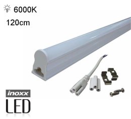 Świetlówka led liniowa t5 120cm 18w zimna 6000k lampa natynkowa zintegrowana z oprawą