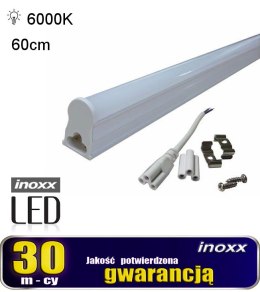 Świetlówka led liniowa t5 60cm 8w zimna 6000k lampa natynkowa zintegrowana z oprawą