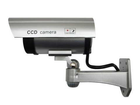 Atrapa kamery tubowej, diody IR LED, srebrna, IR1100S Atrapa kamery tubowej, diody IR LED, srebrna, IR1100S