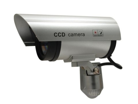 Atrapa kamery tubowej, diody IR LED, srebrna, IR1100S Atrapa kamery tubowej, diody IR LED, srebrna, IR1100S