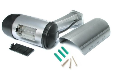 Atrapa kamery tubowej, diody IR LED, srebrna, IR1100S Atrapa kamery tubowej, diody IR LED, srebrna, IR1100S