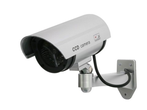 Atrapa kamery tubowej, diody IR LED, srebrna, IR1100S Atrapa kamery tubowej, diody IR LED, srebrna, IR1100S