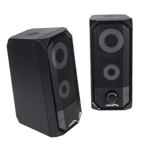 Głośniki komputerowe bluetooth 4.2, 3.5mm mini jack, USB 5v Audiocore AC845 czarne moc 10W - sterowanie dotykowe Głośniki komputerowe bluetooth 4.2, 3.5mm mini jack, USB 5v Audiocore AC845 czarne moc 10W - sterowanie dotykowe