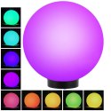Solarna lampa wolnostojąca ogrodowa GB167 - kula 30x30x63cm, kolorowy LED