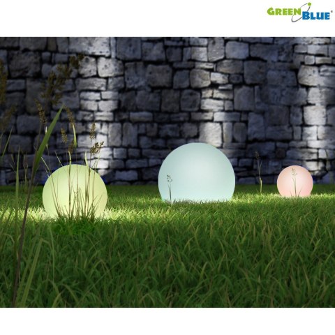 Solarna lampa wolnostojąca ogrodowa GB167 - kula 30x30x63cm, kolorowy LED Solarna lampa wolnostojąca ogrodowa GB167 - kula 30x30x63cm, kolorowy LED