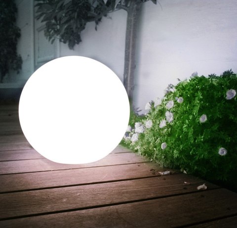 Solarna lampa wolnostojąca ogrodowa GreenBlue, kula 20x20x53cm, bialy LED, GB123 Solarna lampa wolnostojąca ogrodowa GreenBlue, kula 20x20x53cm, bialy LED, GB123