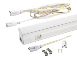 Świetlówka led liniowa t5 60cm 8w on/off neutralna 4000k lampa natynkowa zintegrowana z oprawą