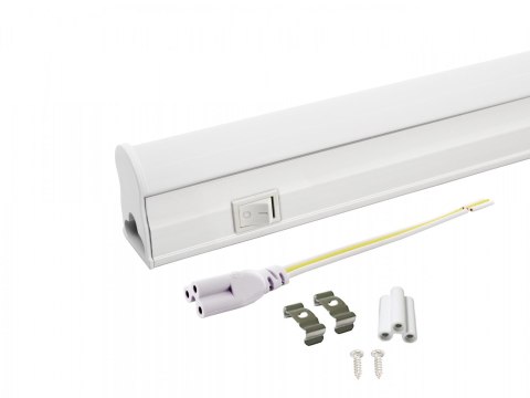 Świetlówka led liniowa t5 60cm 8w on/off neutralna 4000k lampa natynkowa zintegrowana z oprawą Świetlówka led liniowa t5 60cm 8w on/off neutralna 4000k lampa natynkowa zintegrowana z oprawą
