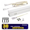 Świetlówka led liniowa t5 60cm 8w on/off zimna 6000k lampa natynkowa zintegrowana z oprawą