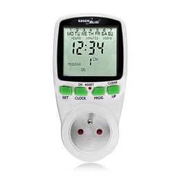 Włącznik czasowy - timer cyfrowy GreenBlue, 16 programów, max 240 programów, GB105
