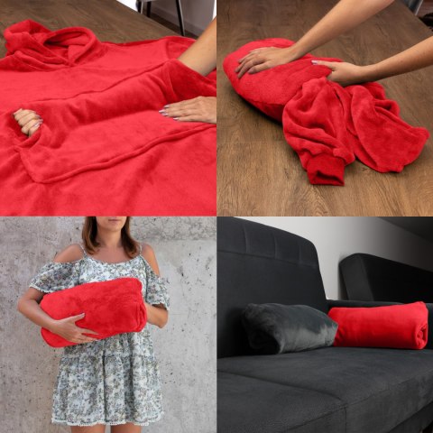 Bluzair SUPER MAMA - Bluza koc - Czerwony - prezent dla mamy - dzień mamy Bluzair SUPER MAMA - Bluza koc - Czerwony - prezent dla mamy - dzień mamy