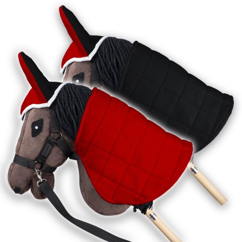 Derka dwustronna i nauszniki Skippi dla Hobby Horse - czerwony i czarny Derka dwustronna i nauszniki Skippi dla Hobby Horse - czerwony i czarny