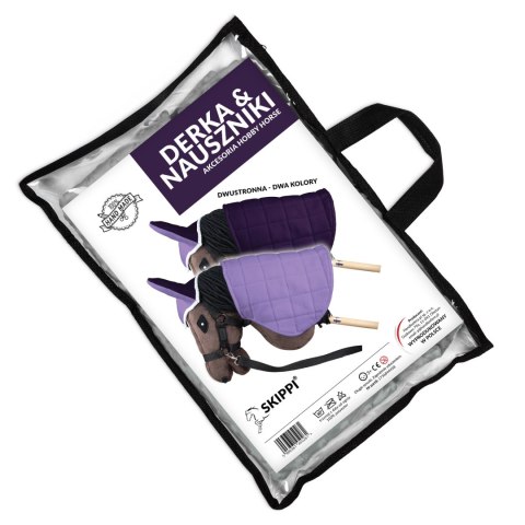 Derka dwustronna i nauszniki Skippi dla Hobby Horse - fiolet Derka dwustronna i nauszniki Skippi dla Hobby Horse - fiolet