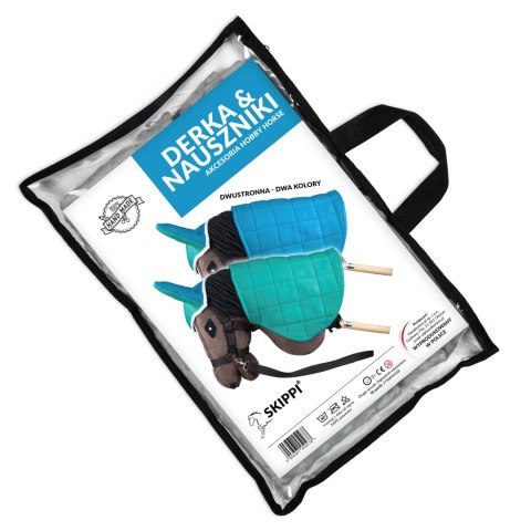 Derka dwustronna i nauszniki Skippi dla Hobby Horse - niebieska - zielona Derka dwustronna i nauszniki Skippi dla Hobby Horse - niebieska - zielona