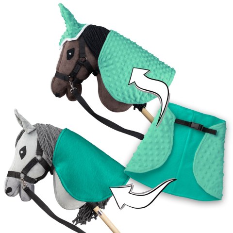Derka i nauszniki Skippi dla Hobby Horse - mięta - prezent na dzień dziecka Derka i nauszniki Skippi dla Hobby Horse - mięta - prezent na dzień dziecka