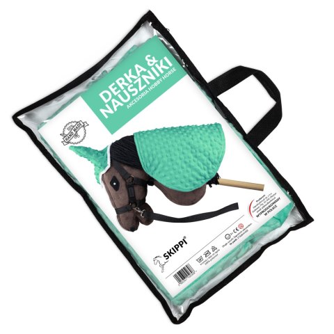 Derka i nauszniki Skippi dla Hobby Horse - mięta - prezent na dzień dziecka Derka i nauszniki Skippi dla Hobby Horse - mięta - prezent na dzień dziecka
