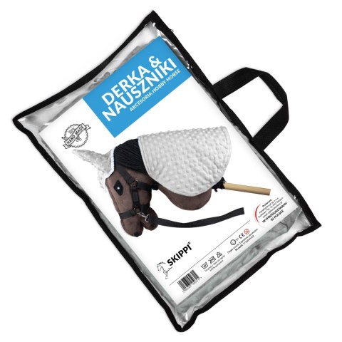 Derka i nauszniki Skippi dla Hobby Horse - szara - prezent na dzień dziecka Derka i nauszniki Skippi dla Hobby Horse - szara - prezent na dzień dziecka