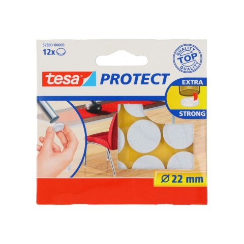 Podkładki filcowe fi=22mm, białe, 12szt. Podkładki filcowe fi=22mm, białe, 12szt.