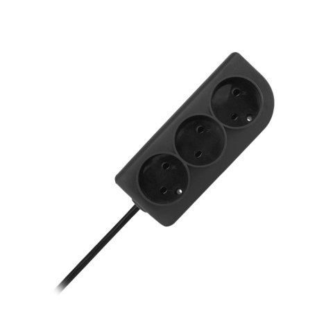 Przedłużacz bez uziemienia 2x1mm 3 gniazda 1,5m czarny PSN-31,5-2 Przedłużacz bez uziemienia 2x1mm 3 gniazda 1,5m czarny PSN-31,5-2