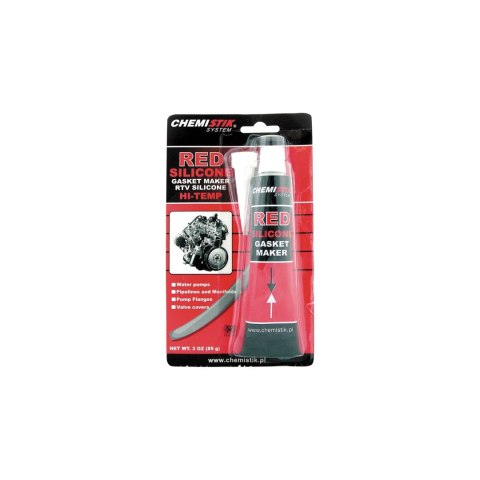 Uszczelniacz silikonowy od -60 do 300 st.c czerw.85g (red silicone) Uszczelniacz silikonowy od -60 do 300 st.c czerw.85g (red silicone)