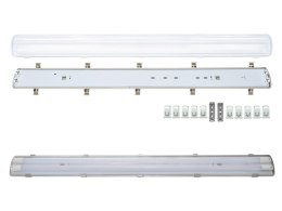 Oprawa hermetyczna przemysłowa ip65 led 2x120cm t8 g13 jednostronnie zasilana