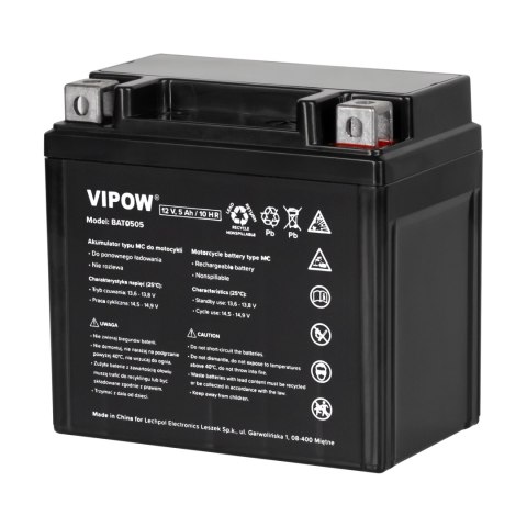 Akumulator VIPOW typ MC do motocykli 12V 5Ah Akumulator VIPOW typ MC do motocykli 12V 5Ah