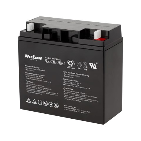 Akumulator żelowy Rebel 12V 17Ah Akumulator żelowy Rebel 12V 17Ah