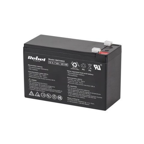 Akumulator żelowy Rebel 12V 7Ah Akumulator żelowy Rebel 12V 7Ah