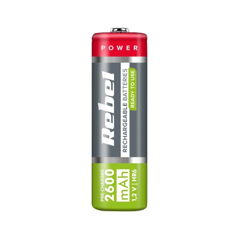 Akumulatorki REBEL HR6 2600 mAh Ni-MH 2szt/bl Akumulatorki REBEL HR6 2600 mAh Ni-MH 2szt/bl