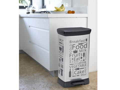 Kosz na śmieci met. z pedałem Curver Kitchen srebr Kosz na śmieci met. z pedałem Curver Kitchen srebr