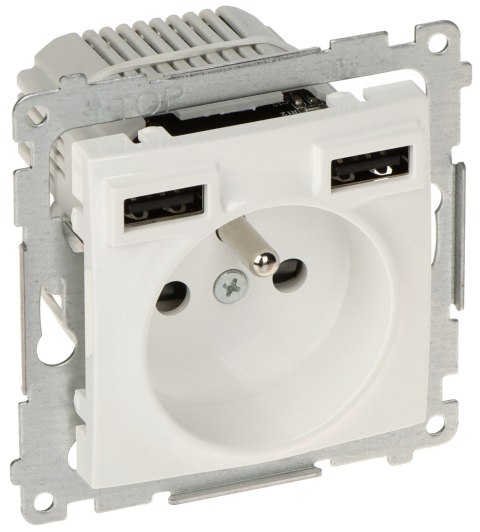 GNIAZDO POJEDYNCZE Z ZASILACZEM USB DGZ1ZUSB2AA.01/11-SIMON54 Premium 230 V 16 A GNIAZDO POJEDYNCZE Z ZASILACZEM USB DGZ1ZUSB2AA.01/11-SIMON54 Premium 230 V 16 A