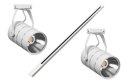 Lampa sklepowa led reflektor szynowy jednofazowy biały metalowy 30w 2550 lm światło neutralne 4000k