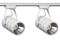 Lampa sklepowa led reflektor szynowy jednofazowy biały metalowy 30w 2550 lm światło neutralne 4000k