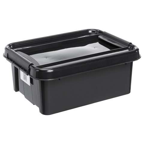 Pojemnik z pokrywą PlastTeam ProBox Recycle QR 21L czarny Pojemnik z pokrywą PlastTeam ProBox Recycle QR 21L czarny