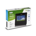 Stacja pogody bezprzewodowa IN/OUT temperatura wilgotność fazy księżyca GreenBlue GB147W white