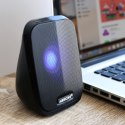 Głośniki komputerowe 6W USB minijack Black Audiocore AC835 LED