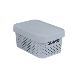 Pojemnik ażurowy z przykrywką Infinity 4,5L szary