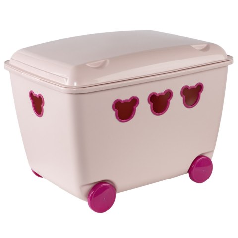 Pojemnik na zabawki 55L BranQ Teddy różowy Pojemnik na zabawki 55L BranQ Teddy różowy