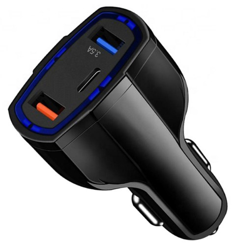 PLS34E Ładowarka sam. qc 3.0 typ-c 2xusb PLS34E Ładowarka sam. qc 3.0 typ-c 2xusb