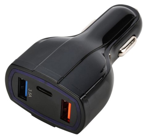 PLS34E Ładowarka sam. qc 3.0 typ-c 2xusb PLS34E Ładowarka sam. qc 3.0 typ-c 2xusb