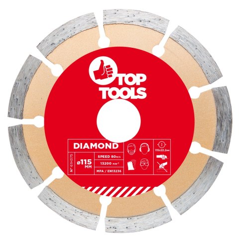 Tarcza diamentowa 115 x 22.2 mm, segmentowa Tarcza diamentowa 115 x 22.2 mm, segmentowa