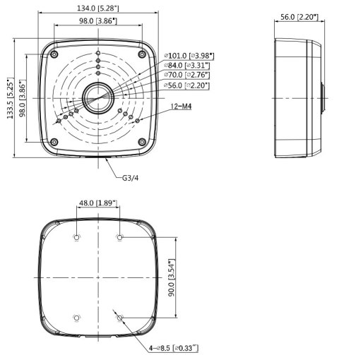 UCHWYT KAMERY PFA122-B DAHUA UCHWYT KAMERY PFA122-B DAHUA