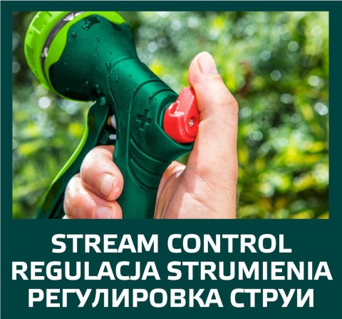 Zestaw z pistoletem zraszającym, złączkami, przyłączem do kranu 1/2" Zestaw z pistoletem zraszającym, złączkami, przyłączem do kranu 1/2"