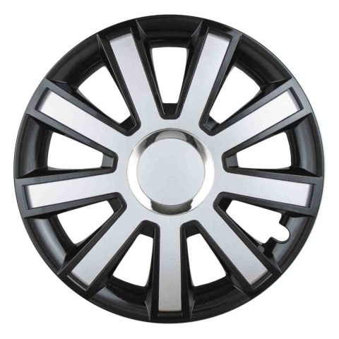 Kołpak samochodowy flash 14" cali czarno-srebrny Kołpak samochodowy flash 14" cali czarno-srebrny