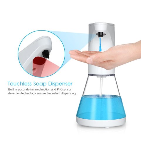 Automatyczny dozownik Promedix, pojemnik dyspenser do płynnych mydeł, płynów dezynfekujących, 480ml, 4xAA PR-530 Automatyczny dozownik Promedix, pojemnik dyspenser do płynnych mydeł, płynów dezynfekujących, 480ml, 4xAA PR-530