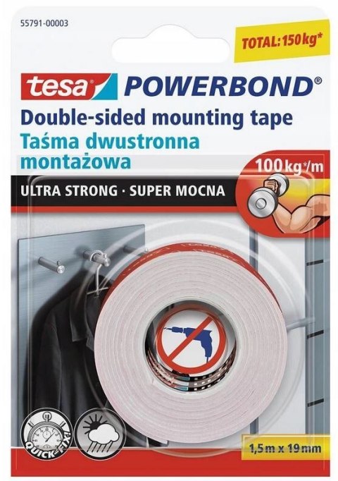Taśma montaż.powerbond w.z.1.5m:19mm stand62403-00002-01 Taśma montaż.powerbond w.z.1.5m:19mm stand62403-00002-01