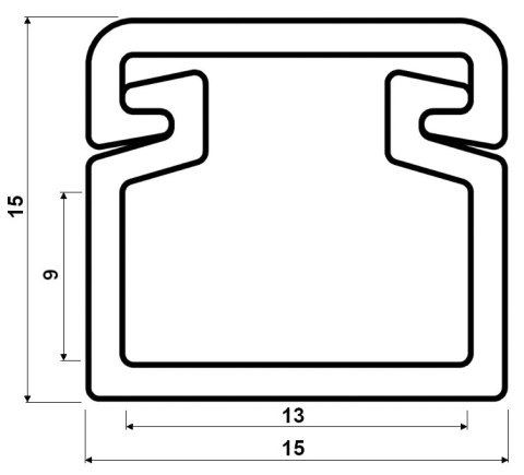 PROFIL Z KLOSZEM DO TAŚM LED KI-LED/15X15-M NATYNKOWY PROFIL Z KLOSZEM DO TAŚM LED KI-LED/15X15-M NATYNKOWY
