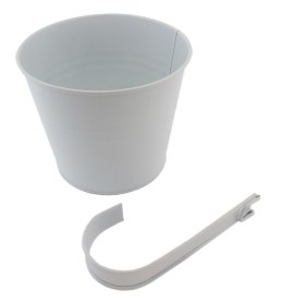 AG691D Doniczka balkonowa 16cm biała